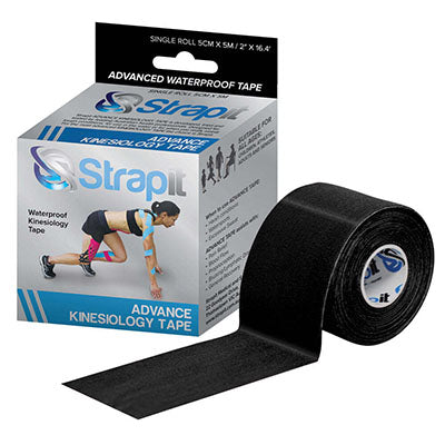 Strapit Advance Kinesiology Tape, 2 in x 5.5 yds, Black