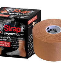 Strapit Professional Rigid Strapping Tape, Tan, 1.5 in x 15 yds, 12 pack