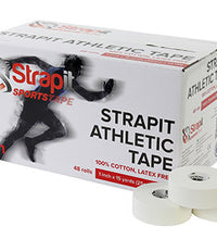 Strapit Athletic Tape, 1" (25 mm) Roll, Box of 48
