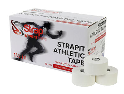 Strapit Athletic Tape, 1.5" (38 mm) Roll, Box of 32