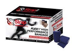 Strapit Flexit Cohesive Prewrap, 2 in x 6 yrd Roll, Case of  24 Rolls, Navy Blue