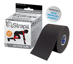 Strapit Activetape V2 with Memory Fabric, 2 in x 5.5 yds, Black