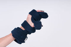 Comfy Splints, Opposition Hand/Thumb Terry Cloth Headliner Orthosis, Adult, Navy, Left