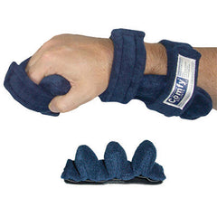 Comfy Splints, Standard Terry Cloth Hand Orthosis with Finger Separator, Adult, Navy Blue