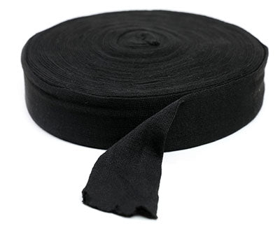 CanDo Black Polyester Stockinette - 1" x 25 yard