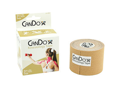 CanDo Kinesiology Tape, 2" x 16.5 ft, Beige, 10 Rolls