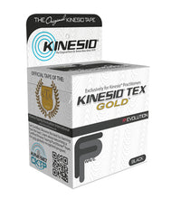 Kinesio Tape, Tex Gold FP, 2" x 5.5 yds, Black 1 Roll