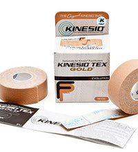 Kinesio Tape, Tex Gold FP, 1" x 5.5 yds, Beige, 6 pkg of 2 Rolls