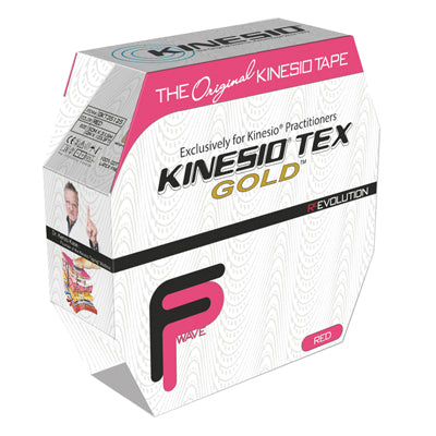 Kinesio Tape, Tex Gold FP, 2" x 34 yds, Red, Bulk Roll