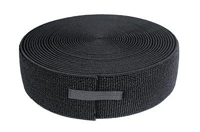 2" elastic loop material, 10 yard, black