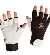 Impacto Anti-Vibration Air Glove, Nylon Lycra with Pearl Leather, Half Finger, X-Small