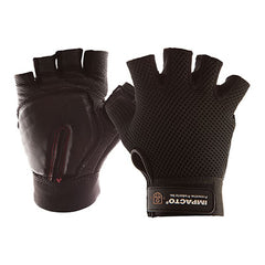 Impacto Carpal Tunnel Glove, Black Cowhide, Half Finger, X-Small