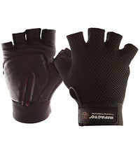 Impacto Carpal Tunnel Glove, Black Cowhide, Half Finger, Medium