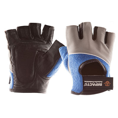 Impacto Gel Work Glove, Leather, Half Finger, Small