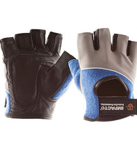 Impacto Gel Work Glove, Leather, Half Finger, Large