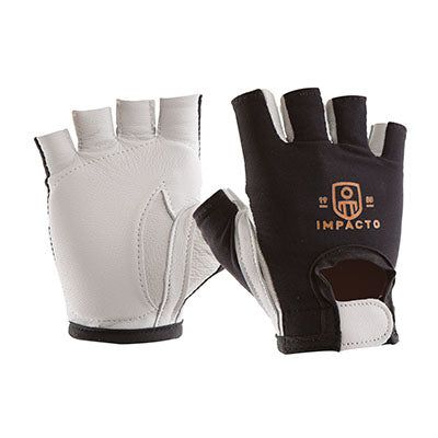 Impacto Anti-Impact Glove, Nylon Lycra with Pearl Leather, Half Finger, X-Small