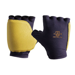 Impacto Double Padded Anti-Impact Glove, Nylon Lycra with Grain Leather, Fingerless, X-Small