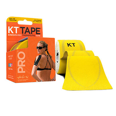 KT TAPE PRO, Precut 10" Strip (20 each), Solar Yellow