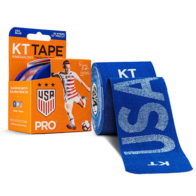 KT TAPE PRO, Precut 10" Strip (20 each), USA Sonic Blue