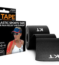 KT TAPE Cotton, Precut 10" Strip (20 each), Black