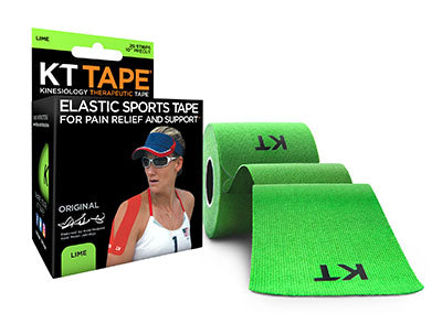 KT TAPE Cotton, Precut 10" Strip (20 each), Lime