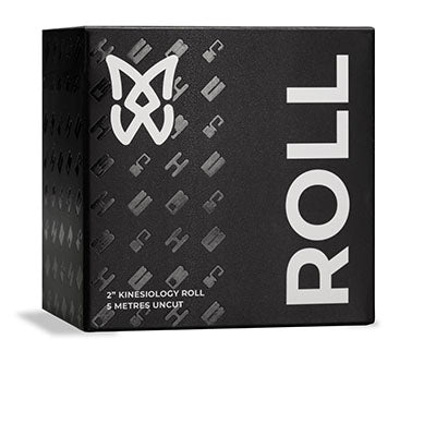 SpiderTech Kinesiology Tape, Standard Size Roll, 2" x 16.4', Black, Each