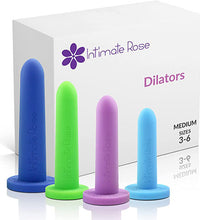 Intimate Rose, Silicone Dilators for Women and Men, Medium (Sizes 3-6), Pack of 4