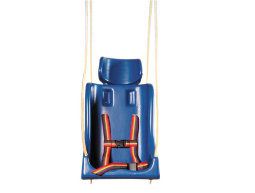 Full support swing seat without pommel, large (adult), with rope