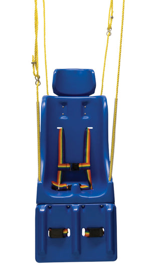 Full support swing seat with pommel, head and leg rest, small (child), with rope