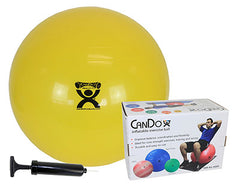 CanDo Inflatable Exercise Ball - Economy Set - Yellow - 18