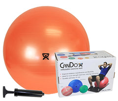 CanDo Inflatable Exercise Ball - Economy Set - Orange - 22