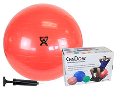 CanDo Inflatable Exercise Ball - Economy Set - Red - 30