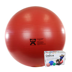 CanDo Inflatable Exercise Ball - ABS Extra Thick - Red - 30