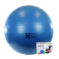 CanDo Inflatable Exercise Ball - ABS Extra Thick - Blue - 34