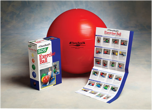 TheraBand Inflatable Exercise Ball - Pro Series SCP - Red - 22" (55 cm)