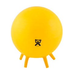 CanDo Inflatable Exercise Ball - with Stability Feet - Yellow - 18