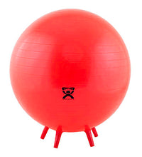 CanDo Inflatable Exercise Ball - with Stability Feet - Red - 30" (75 cm)