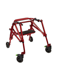 Klip Posterior walker, four wheeled with seat, red, size 2