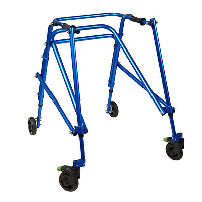 Klip Posterior walker, four wheeled, blue, size  4