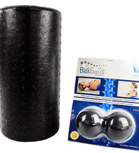 Mobility Kit - Firm - BakBalls (black, firm) and 12" black foam roller