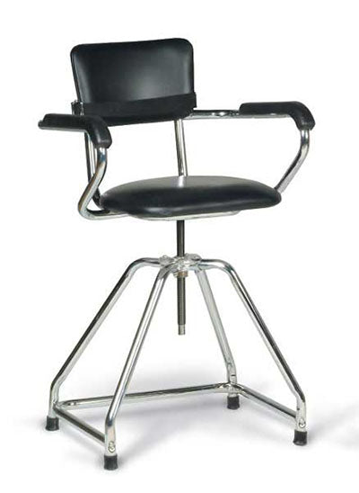 Adjustable low-boy whirlpool chair with belt, rubber tips