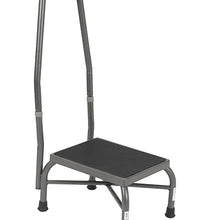 Heavy Duty Bariatric Footstool with Non-Skid Rubber Platform and Handrail