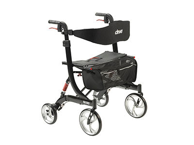 Nitro Euro Style Walker Rollator, Heavy Duty, Black