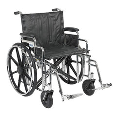 Sentra Extra Heavy Duty Wheelchair, Detachable Desk Arms, Swing away Footrests, 22