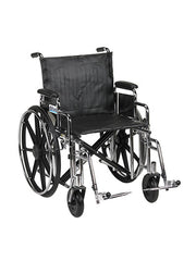 Sentra Extra Heavy Duty Wheelchair, Detachable Desk Arms, Swing away Footrests, 20