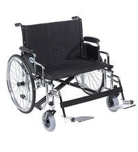 Sentra EC Heavy Duty Extra Wide Wheelchair, Detachable Desk Arms, Swing away Footrests, 26" Seat