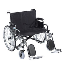 Sentra EC Heavy Duty Extra Wide Wheelchair, Detachable Desk Arms, Elevating Leg Rests, 26" Seat