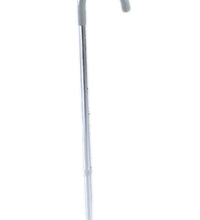 Curved handle adjustable aluminum cane, 29 - 38", silver, 1 each