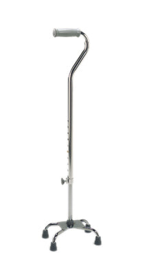 Quad cane, large base (8" x 12"), 29 - 38", chrome, 4 each