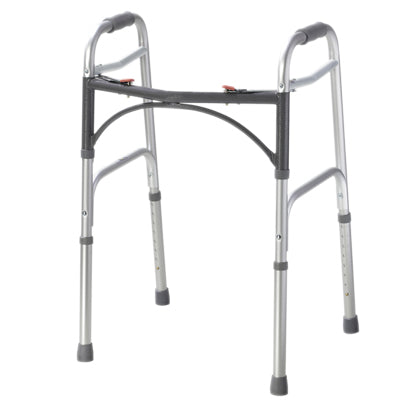 Folding 2-button walker, adult, no wheels, 1 each